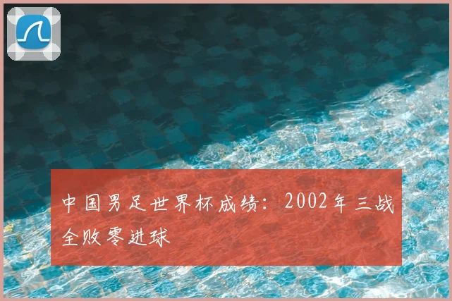 中国男足世界杯成绩:2002年三战全败零进球