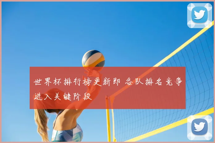 世界杯排行榜更新即 各队排名竞争进入关键阶段