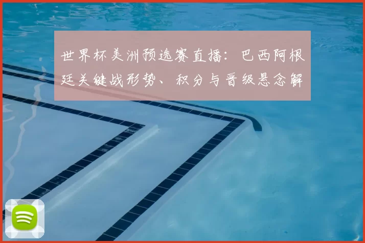 世界杯美洲预选赛直播：巴西阿根廷关键战形势、积分与晋级悬念解析